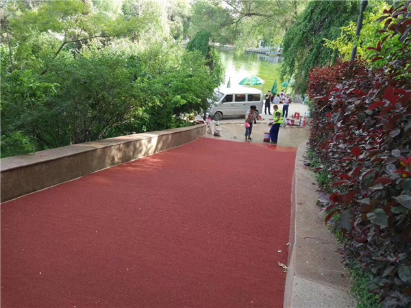 开州彩色路面施工